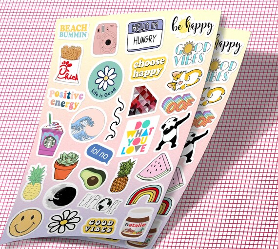 small large aesthetic stickers for phone case 11 inc etsy