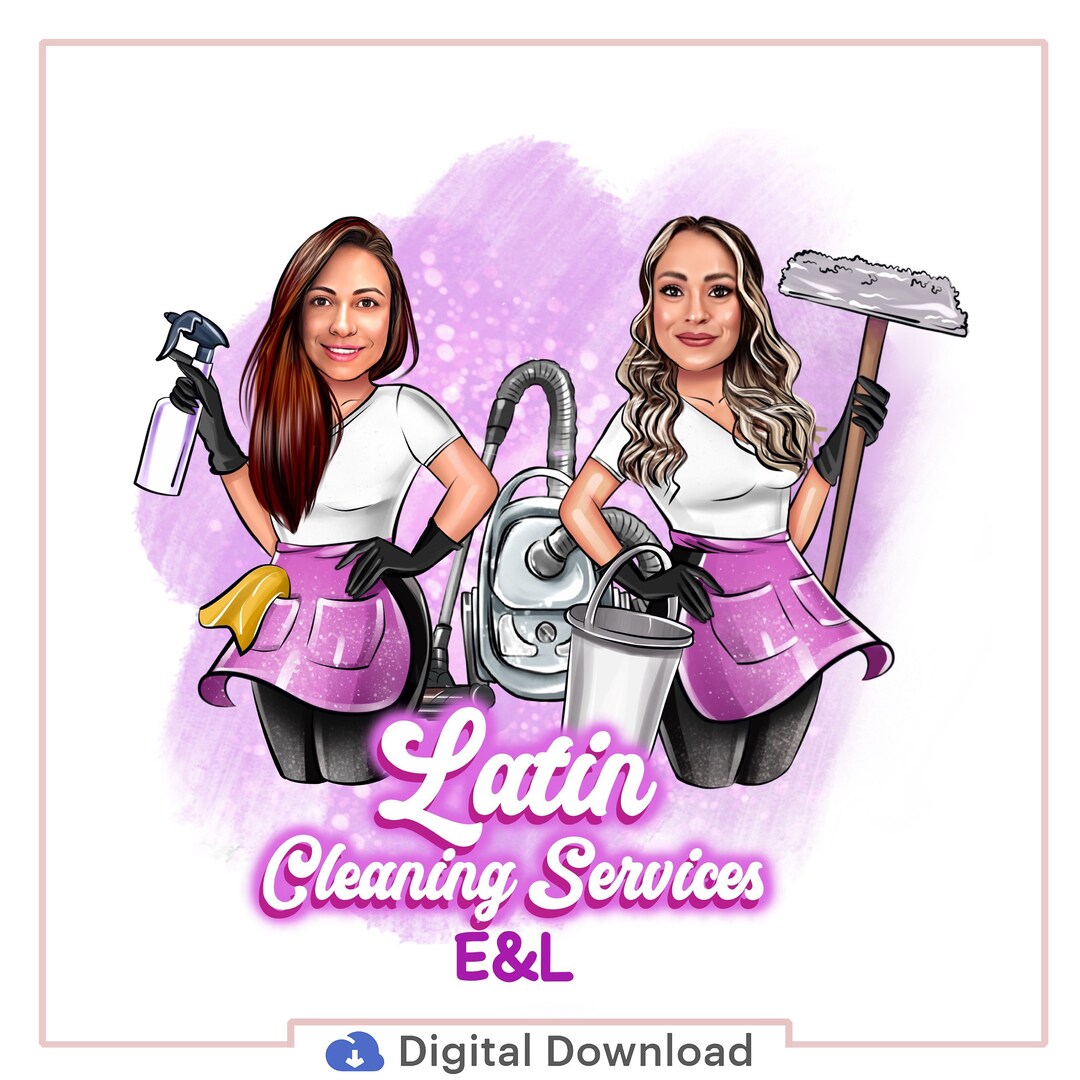 Cleaning Business Logo Portrait, Cleaning Business Logo, Housekeeper
