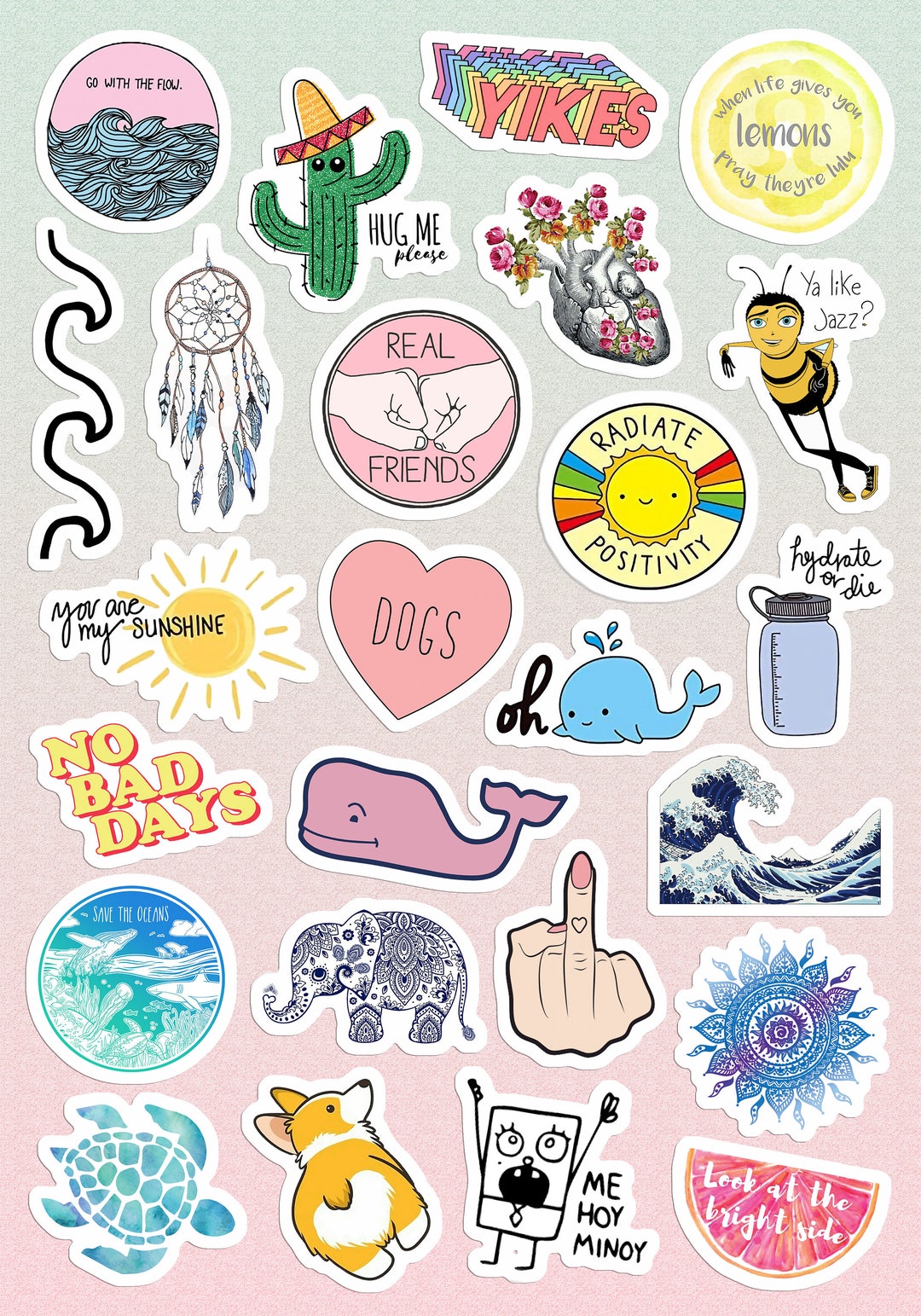 Small & Large Aesthetic Stickers for Phone Case 11 Inc Etsy