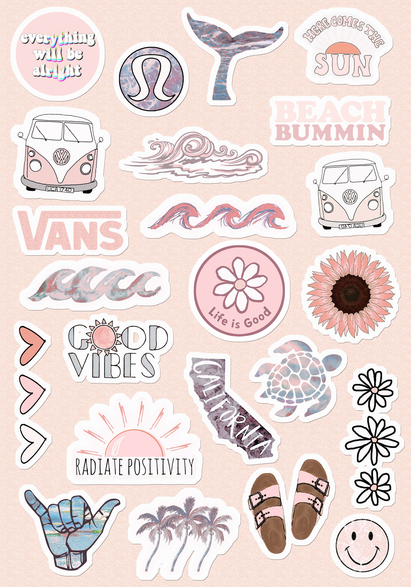 Small & Large Aesthetic Stickers for Phone Case 11 Inc Etsy