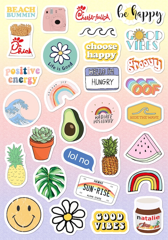 small large aesthetic stickers for phone case 11 inc etsy new zealand