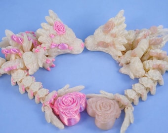 Articulated Baby Rosetail Clicker Dragon 8"