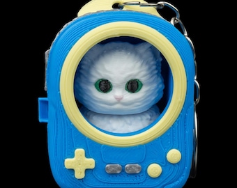 Kitty Pack Keychain – Removable Bobble Cat Backpack Charm, Collectible Toy