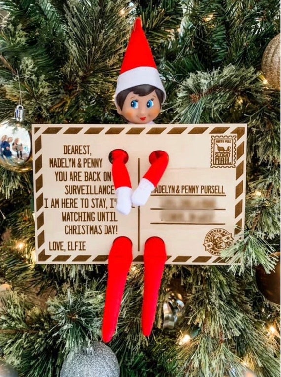 Customized Elf on the Shelf Card - Etsy