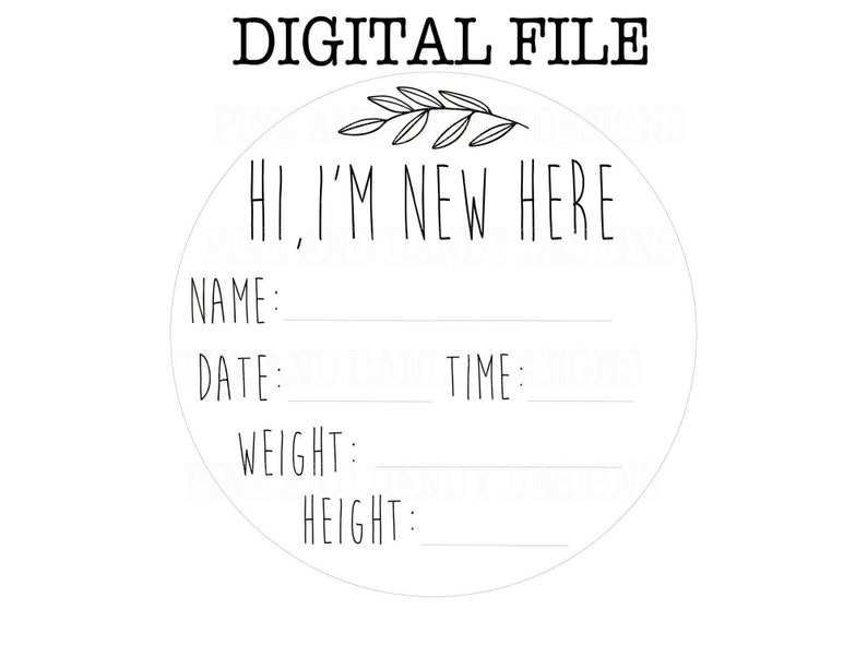 Download Digital Floral Baby welcome sign instant download baby svg ...