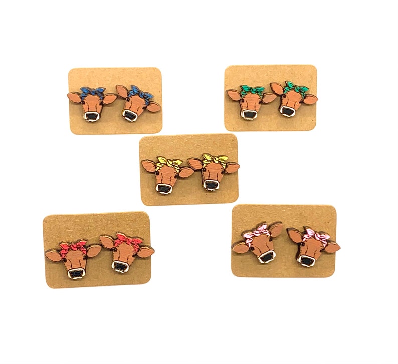 Jersey Cow Earrings Etsy