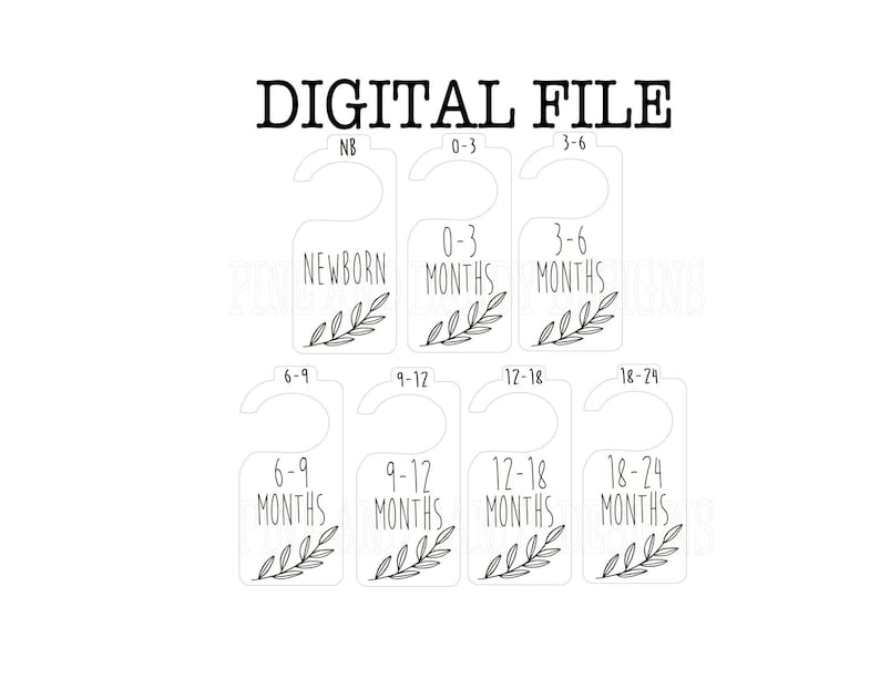 Download Digital Floral Baby Closet Dividers instant download baby ...