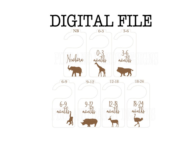 Download Digital Safari Baby Closet Dividers instant download baby ...