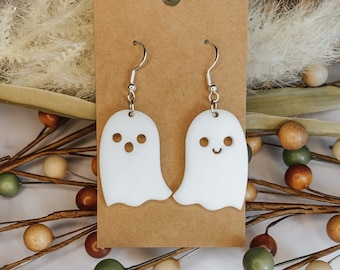 Ghost Earrings,Halloween Earrings,Halloween Jewelry,Ghost Dangles,Halloween ghosts,ghosts,Halloween earrings,cute ghosts