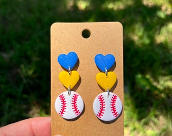 Polymer Clay Baseball Earrings: Sports Fan Gift