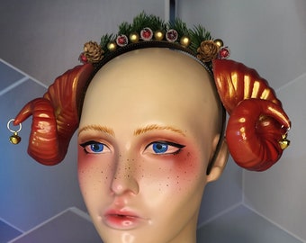Tiaras de Ano Novo / Chifres de Natal / Chifres de Cosplay PRONTOS e Tingidos | Cores personalizadas
