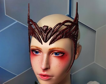 Coroa de Feiticeira Negra | Tiara de Bruxa Fantástica | Tiara de Magia Negra | Acessório para Traje Gótico