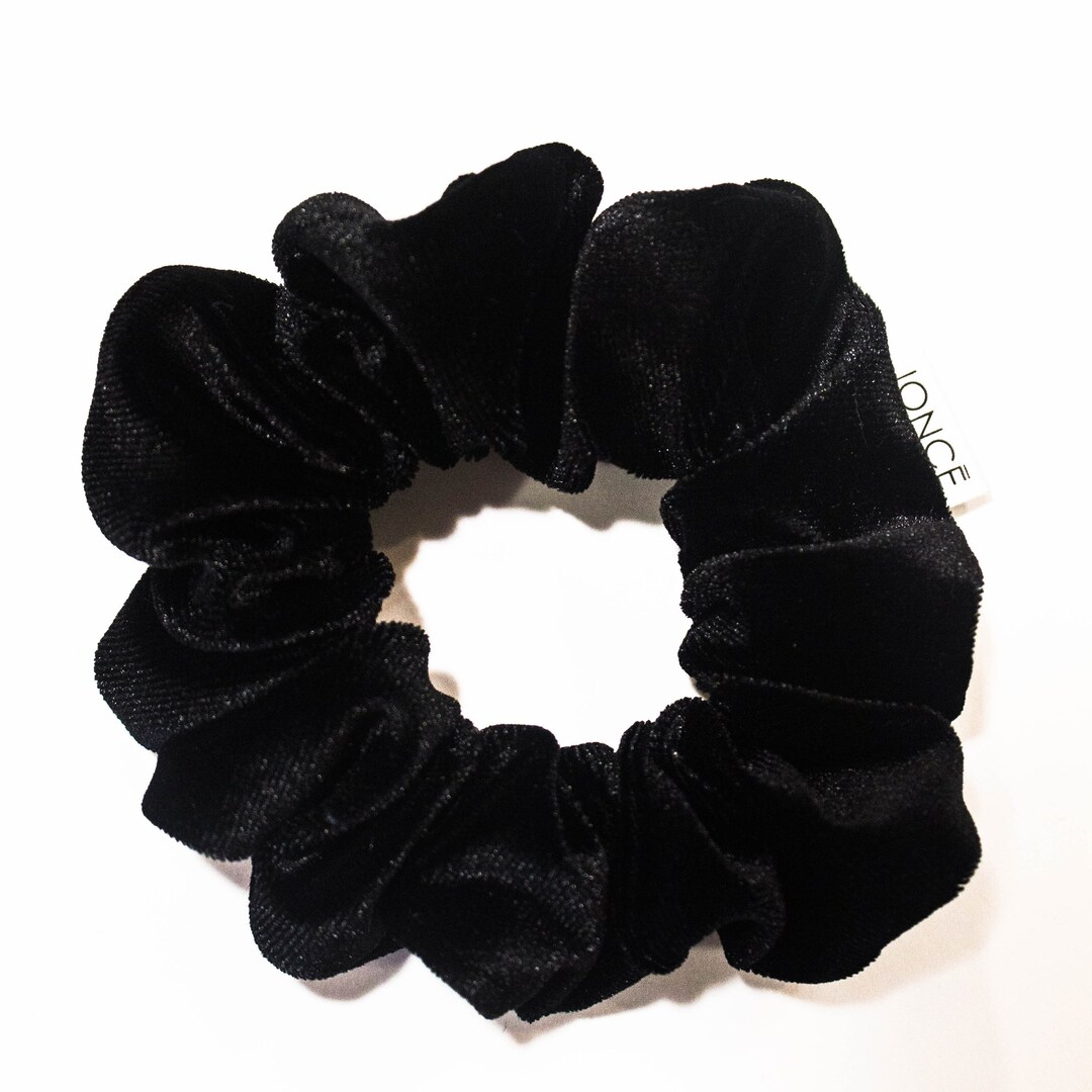 Scrunchies Black Velvet Scrunchie. Classic Elegant Soft Etsy