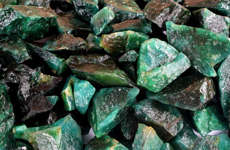 Colombian Green Emerald Gemstone Rough Natural 4500 Carat Lot Etsy