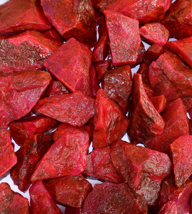 Pigeon Blood Red Ruby Gemstone Rough Natural 500 Ct African | Etsy
