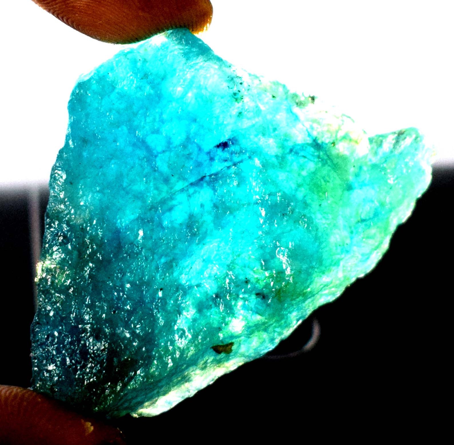 Brazilian Aqua Blue Aquamarine Gemstone Rough Natural 117.30 Etsy