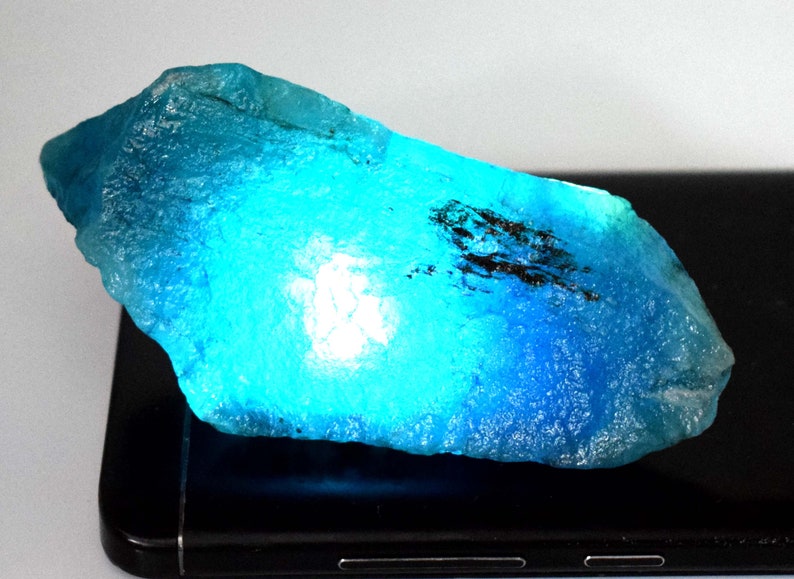 Discount Sale 424 Ct Natural Brazilian Aqua Blue Aquamarine Gemstone Rough AGSL Certified E849
