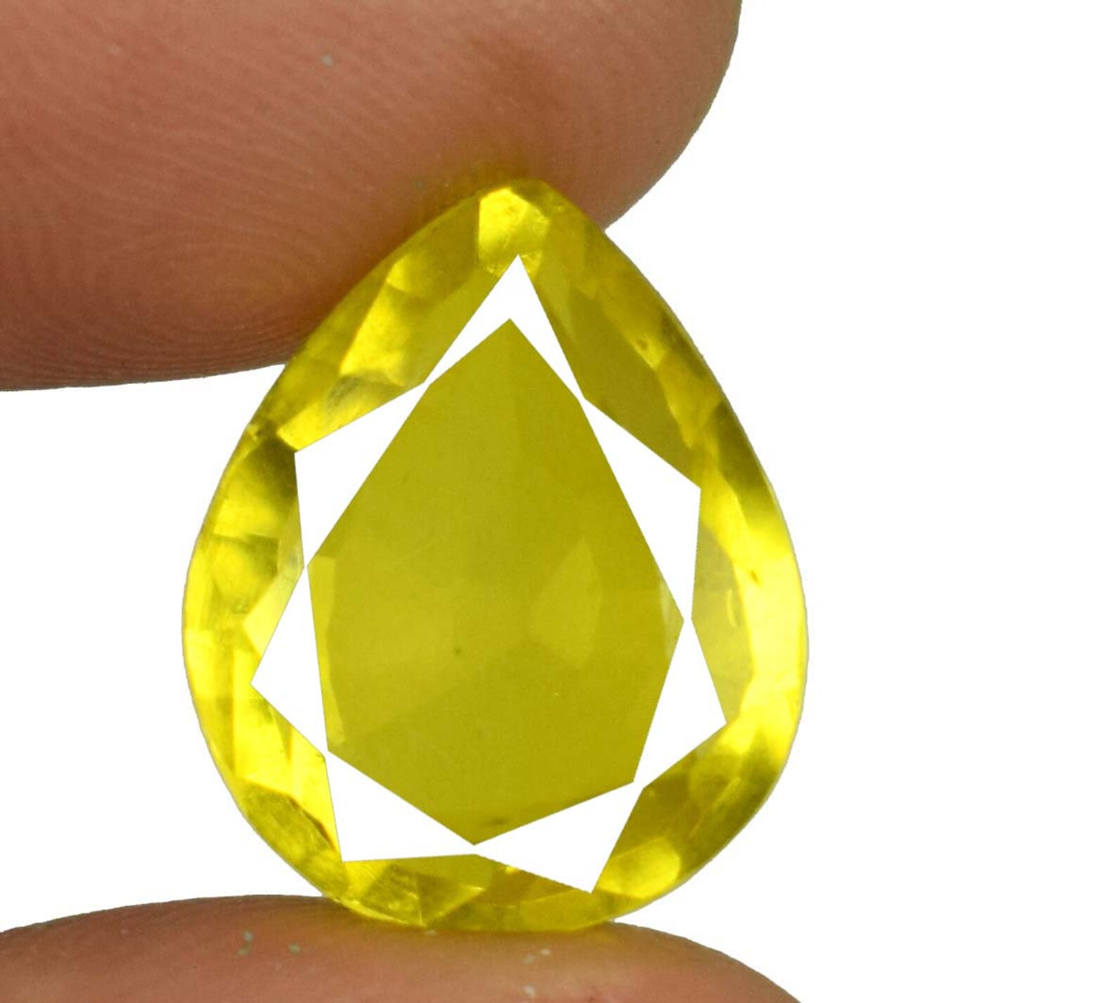 Natural Yellow Kunzite Spodumene Ring Size Gemstone Pear Cut Etsy