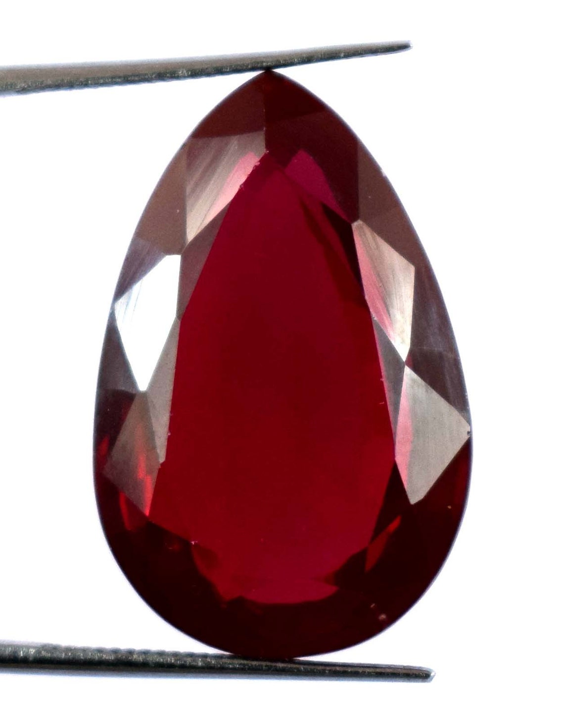 33.30 Ct Burma Red Ruby Eye Clean Gemstone Pear 100% Natural | Etsy