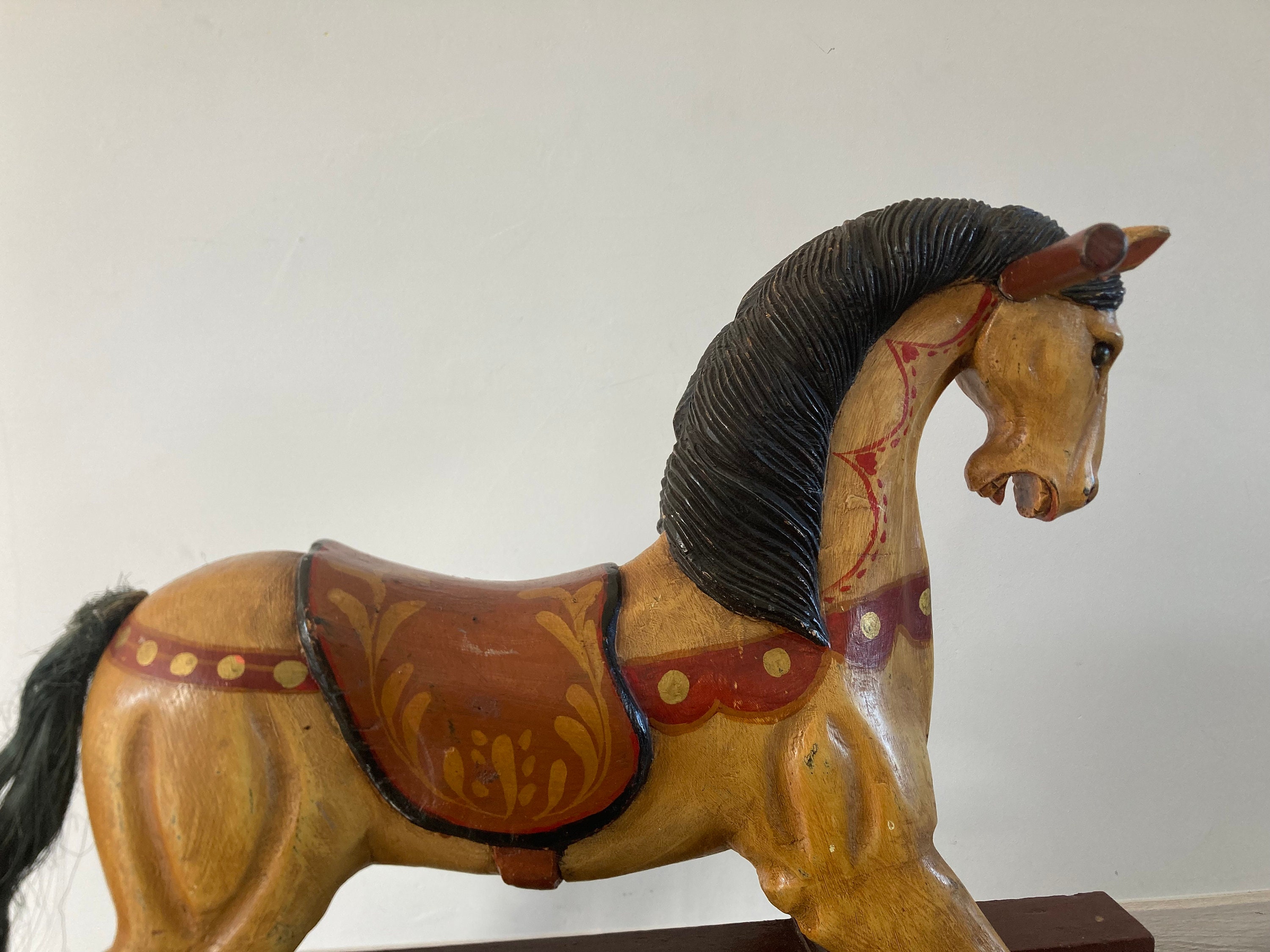 Antique Wooden Rocking Horse VERY RARE Etsy