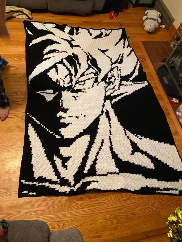 Crochet Dragon Ball Z Blanket