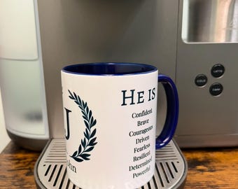 Personalized Affirmation Mug Custom Name Coffee Cup Birthday Gift for Him Boyfriend Gift Husband Gift Motivational Self Care Office Gift