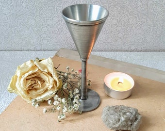 Altar chalice pewter / Shot glass / Vintage witchcraft altar decor / Witchy home decor