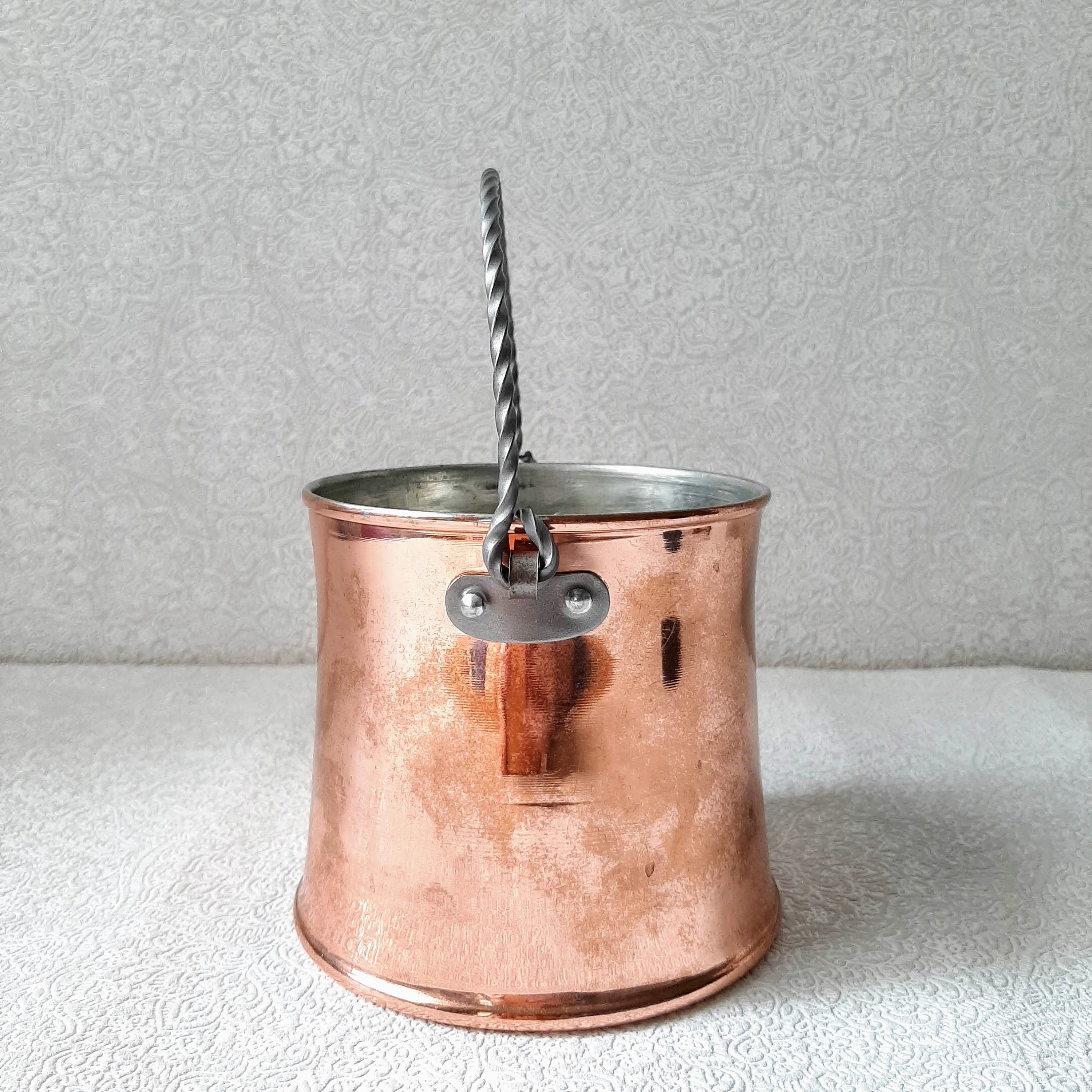 Kupfer Übertopf / Pflanztopf vintage / Rustikales Wohndekor / | Etsy