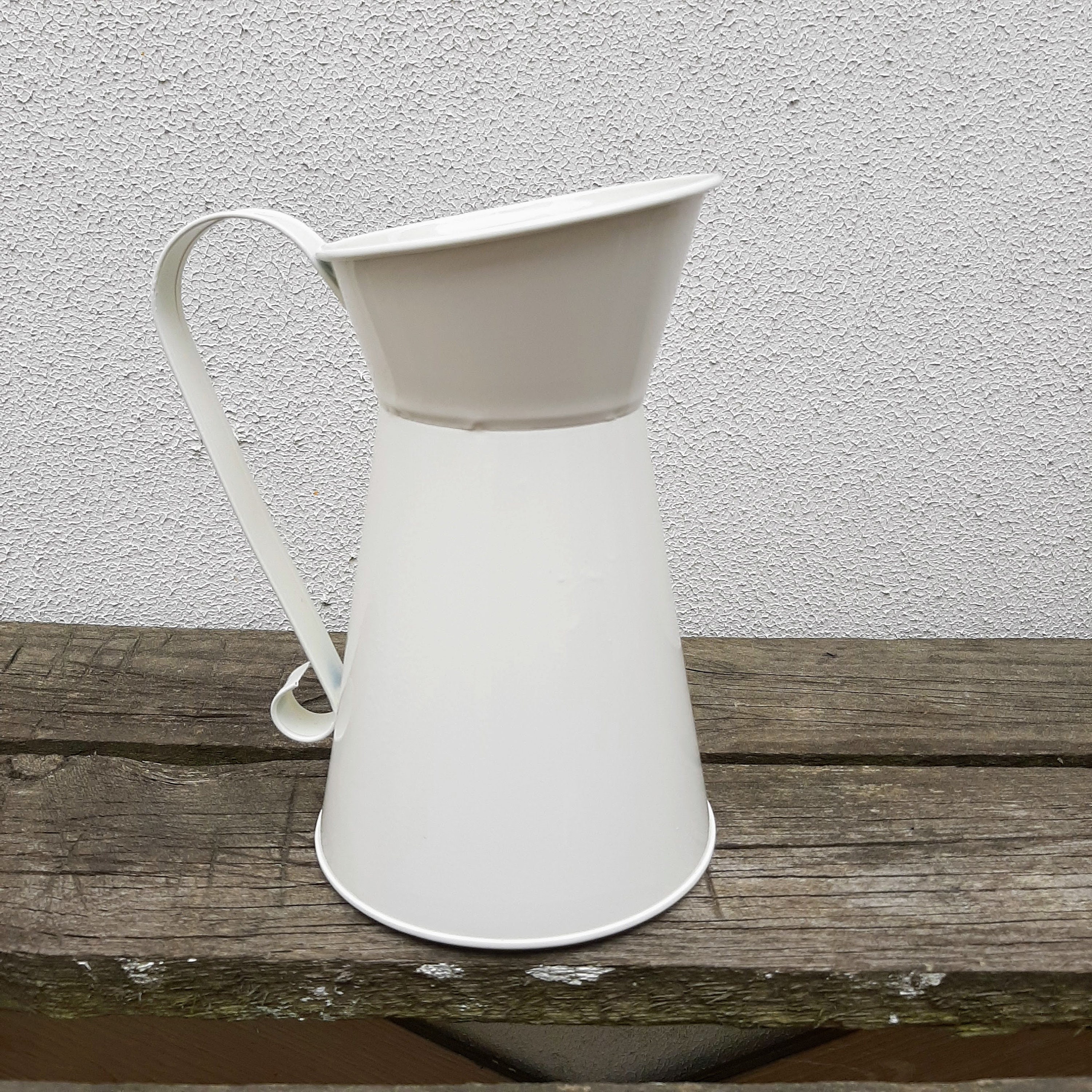 Metal White Pitcher Vase / Farmhouse Table Centerpiece / Etsy Ireland
