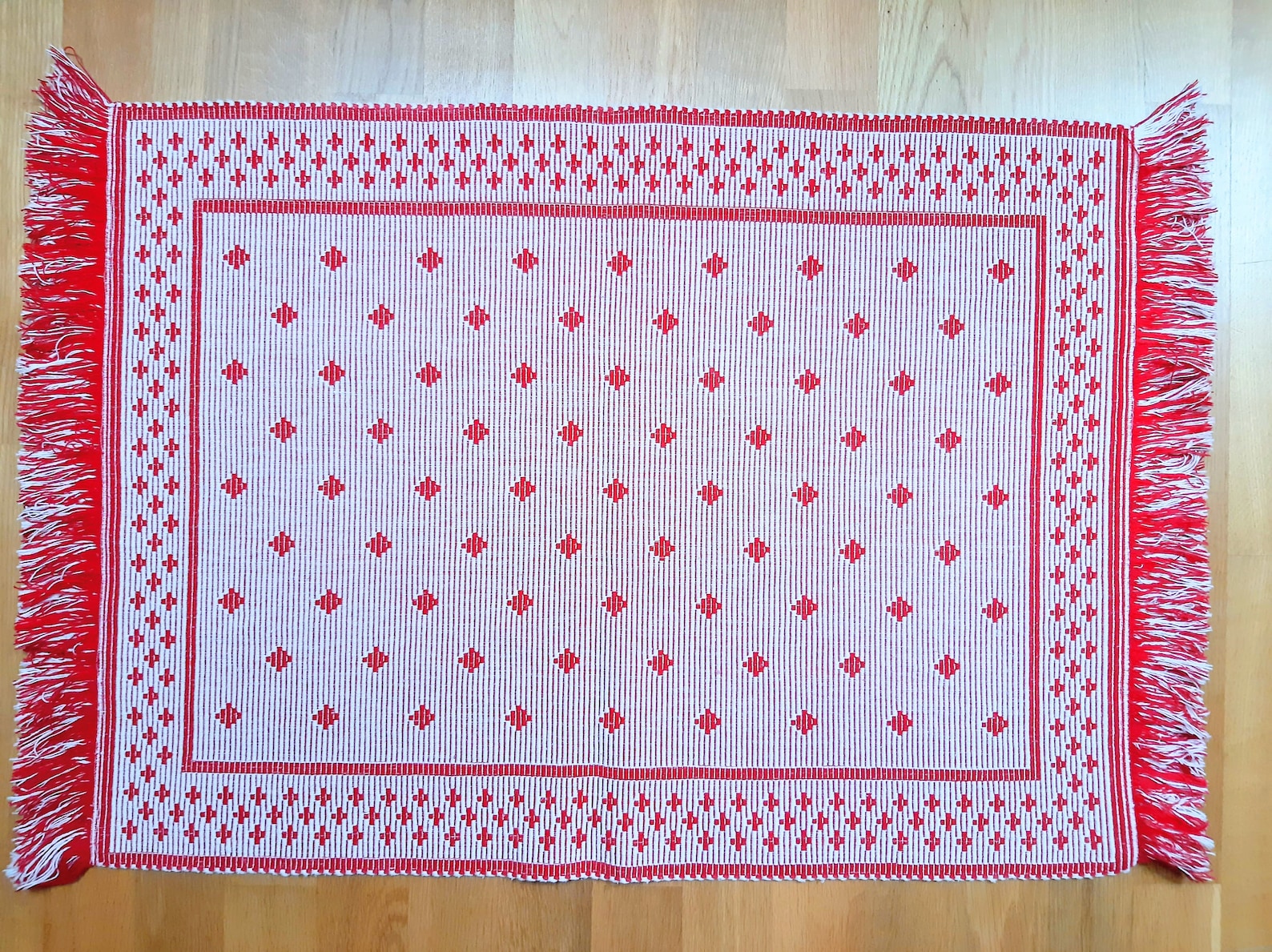Washable Cotton Kitchen Rug / Small Red Bedroom Rug Set Etsy UK