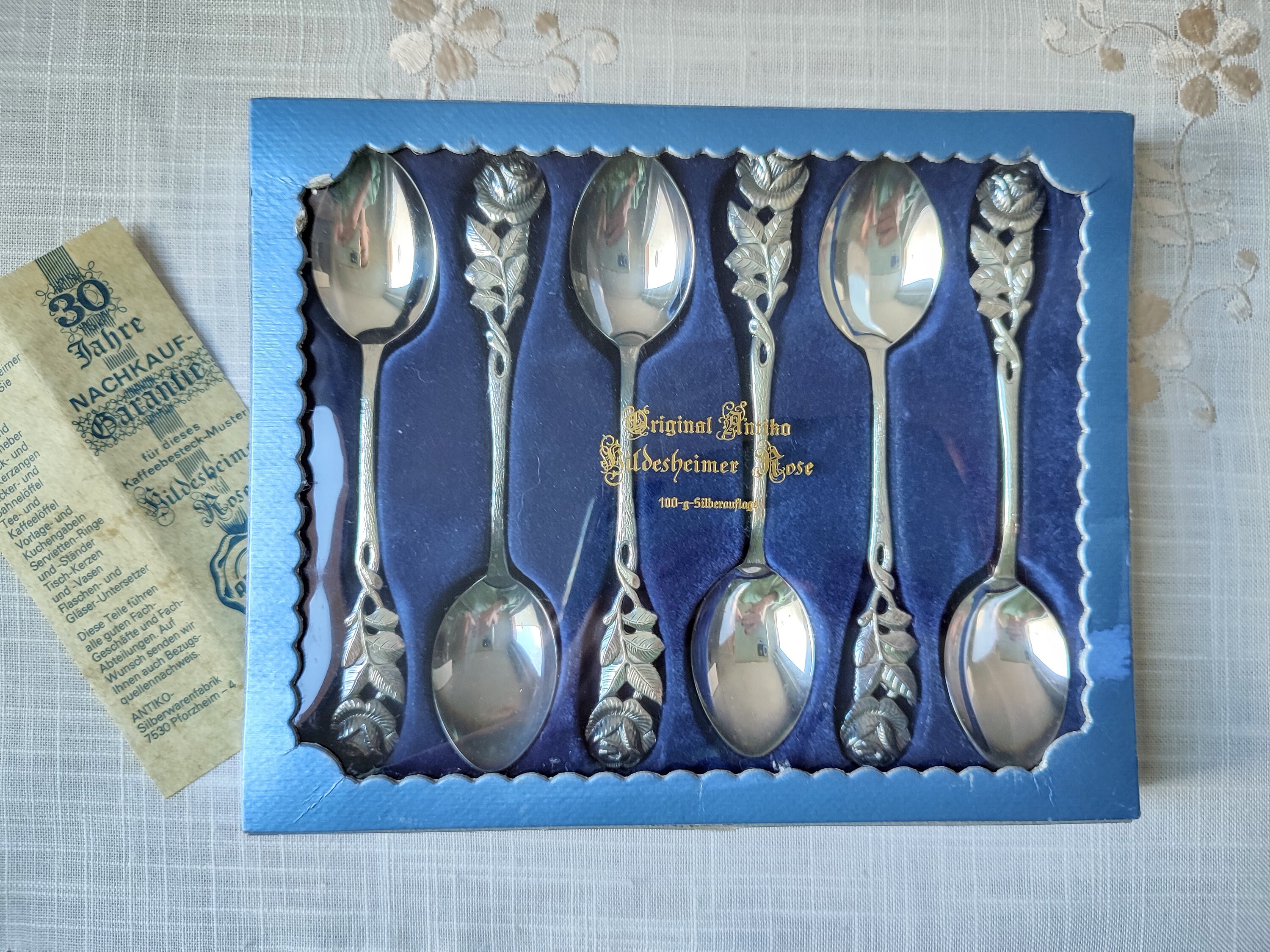 Silver Plated Tea Spoons Set Vintage / German Antique Coffee Etsy