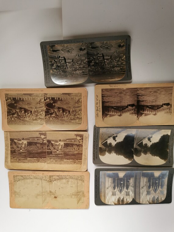 rare stereoview cards Stereoscope Card by Charles Emery "Gibbs Peak & Lakes of the Clouds"