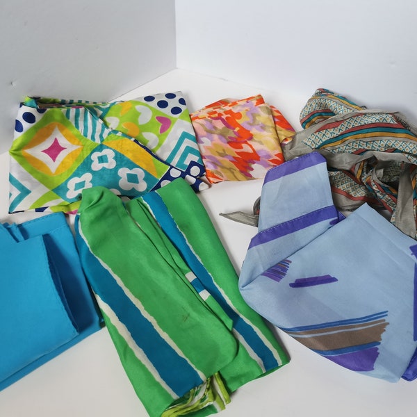 Six Vintage Scarves