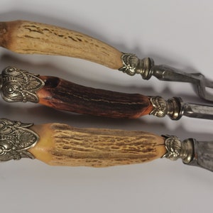 Antique Antler/ Bone Handled Knife Set