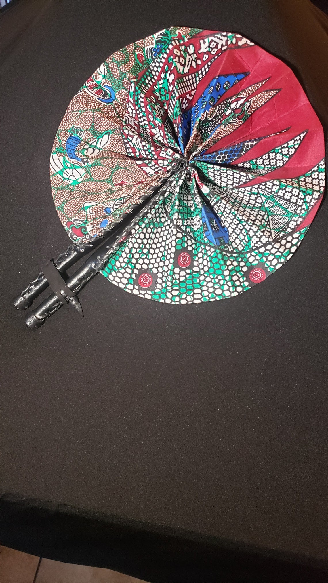 African Fabric Ankara Folding Handmade Hand Fans Etsy