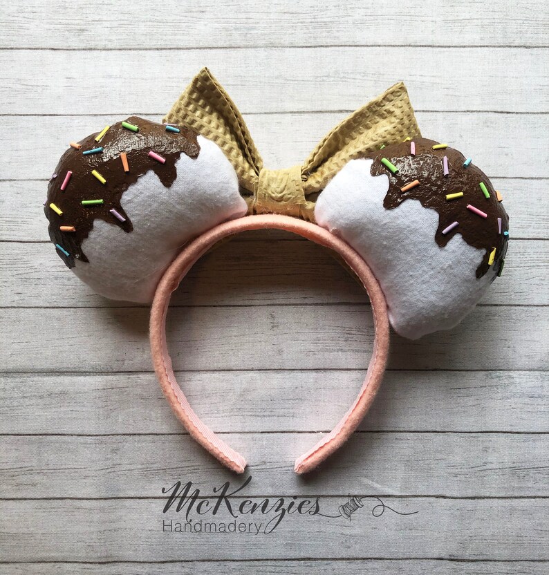 Ice Cream Minnie Mouse Ears Ice Cream Sundae Minnie Ears Etsy