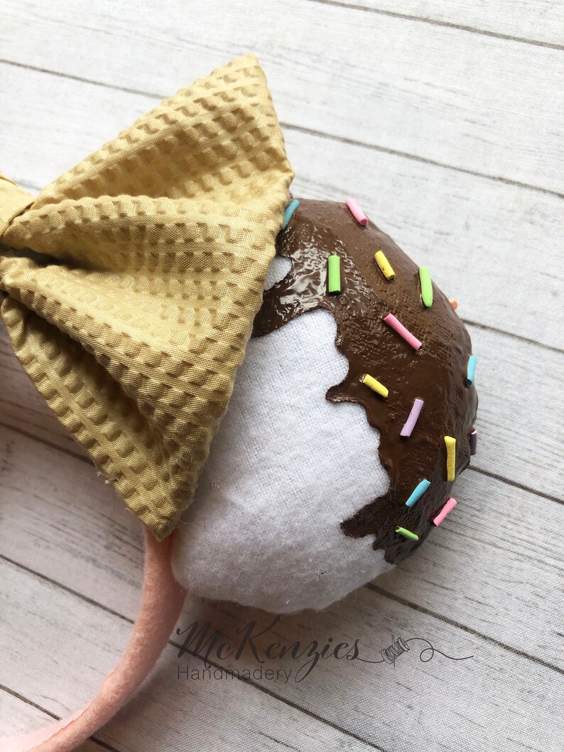 Ice Cream Minnie Mouse Ears Ice Cream Sundae Minnie Ears Etsy