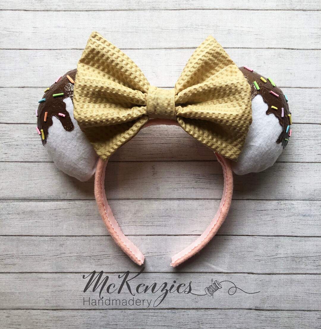 Ice Cream Minnie Mouse Ears Ice Cream Sundae Minnie Ears Etsy