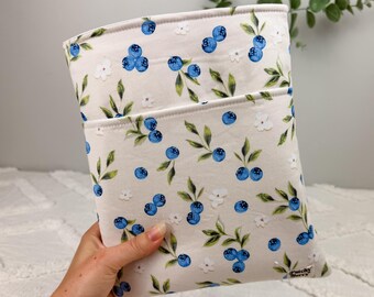 Blueberry Book Sleeve | Padded Cottagecore Floral Kindle Protector