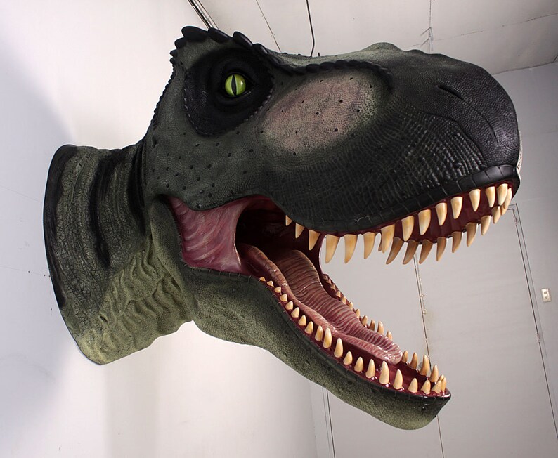 wall mounted t rex head
