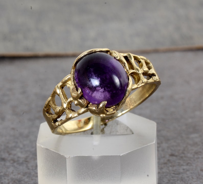 Cushion cut Amethyst Ring,Handmade Ring,Unique Ring,Boho Ring,Anniversary Ring,Wedding Ring,Vintage Ring,Gift Ring,Gift For Her