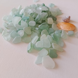 Bulk Genuine Aqua Thick Small, Medium and Large Beach Glass Pieces for Crafts,