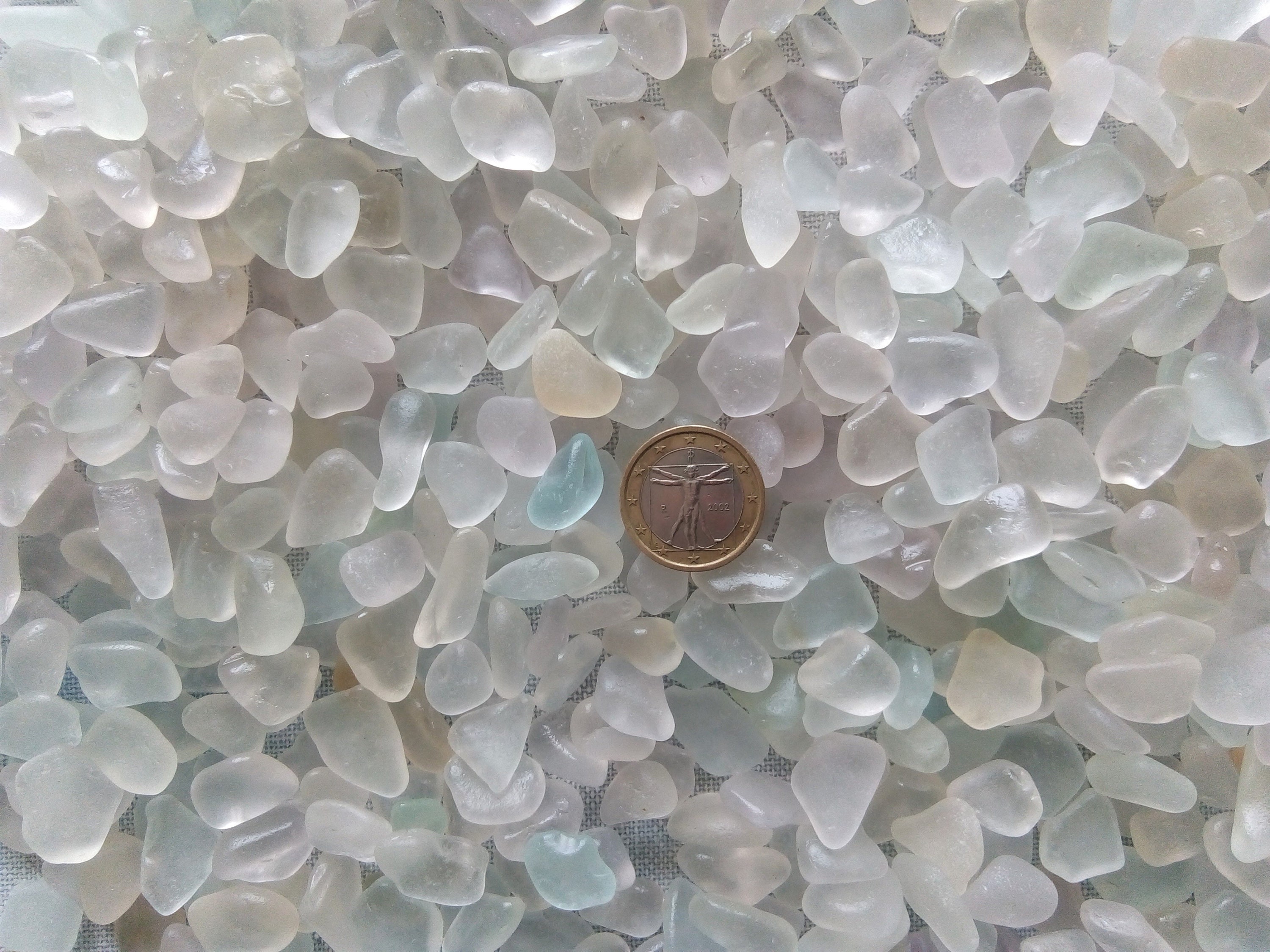 Clear Sea Glass Bulk Small Size Genuine Beach Glass for Etsy
