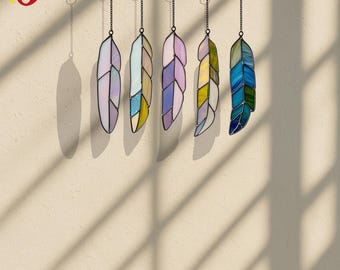 PD 264 Feather Patterns design  Digital Download Pattern Stained Glass  , DIY Suncatcher  stained glass ,stained glass window