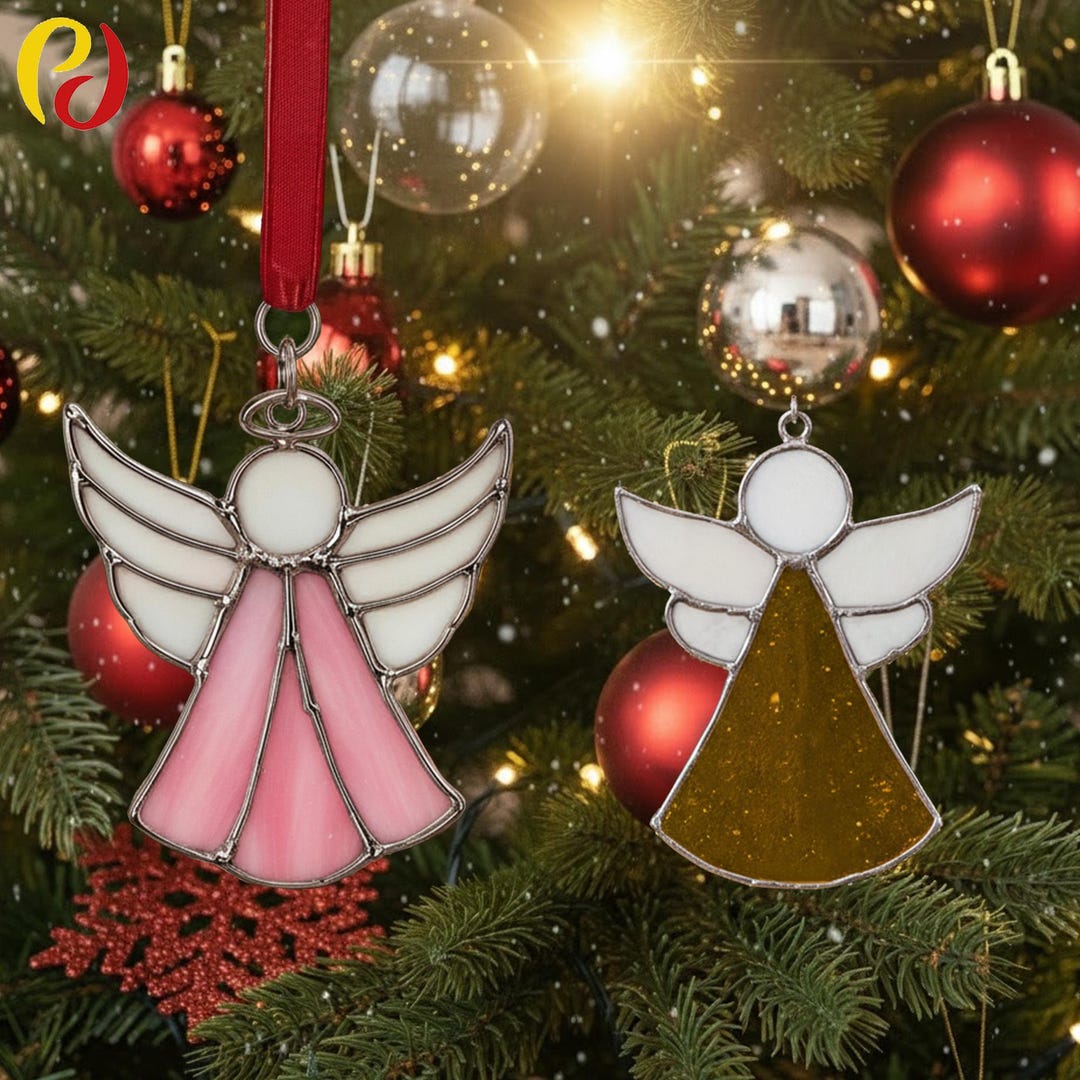 PDACE574 Angel Stained Glass Ornament for Christmas - Etsy