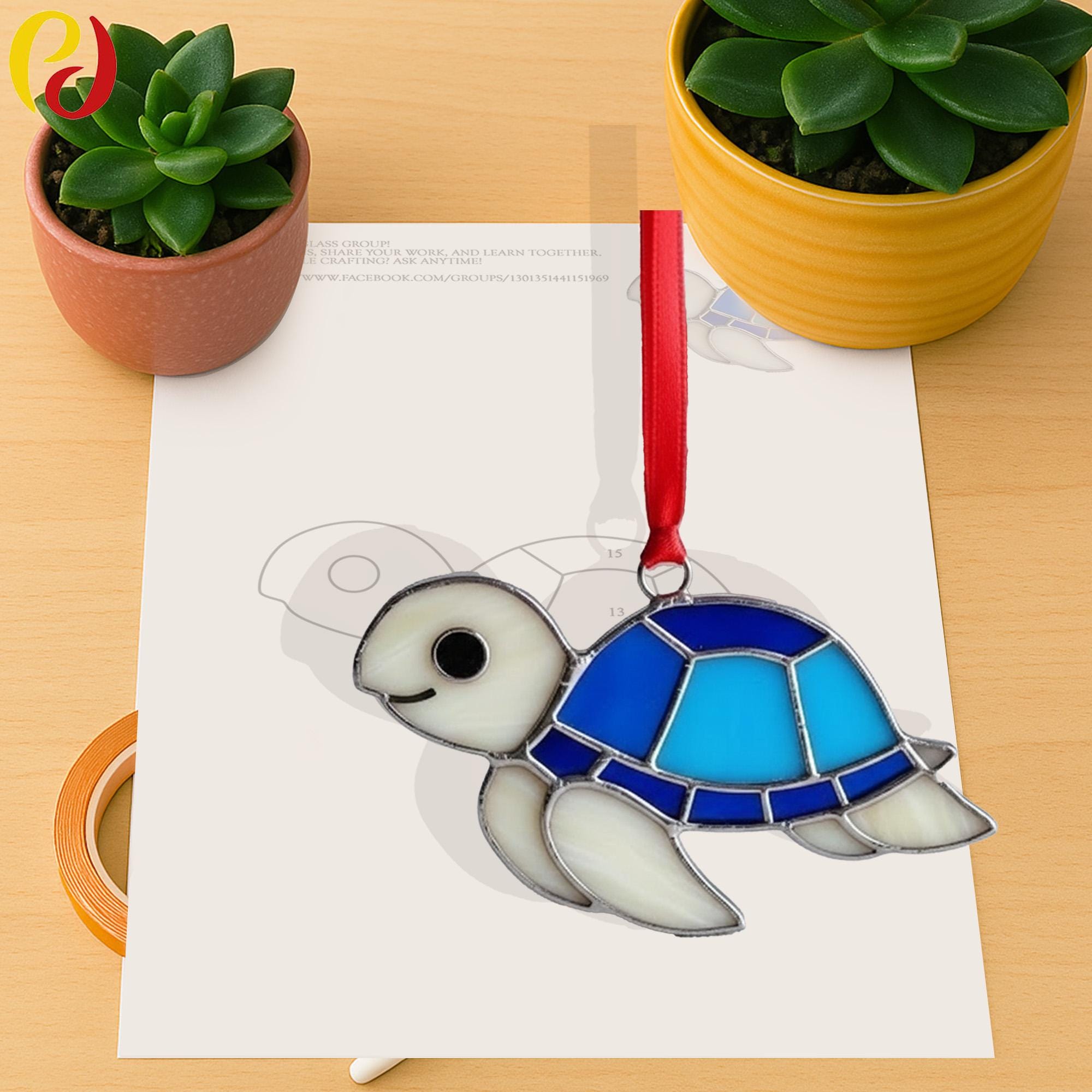 Digital Download Pattern PDACE646 Cute Sea Turtle Stained Glass Pattern ...