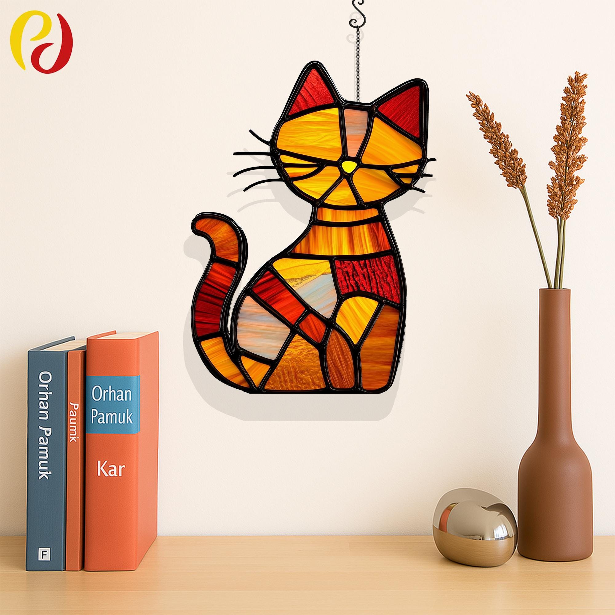 PD 34 Cat Digital Download Pattern Stained Glass , DIY Suncatcher ...