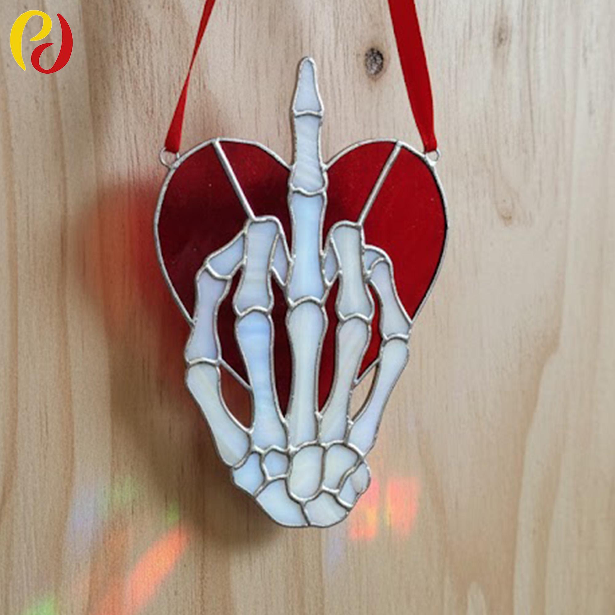 PDACE707 Middle Finger Skeleton Pattern PDF, Anti Valentine Heart ...
