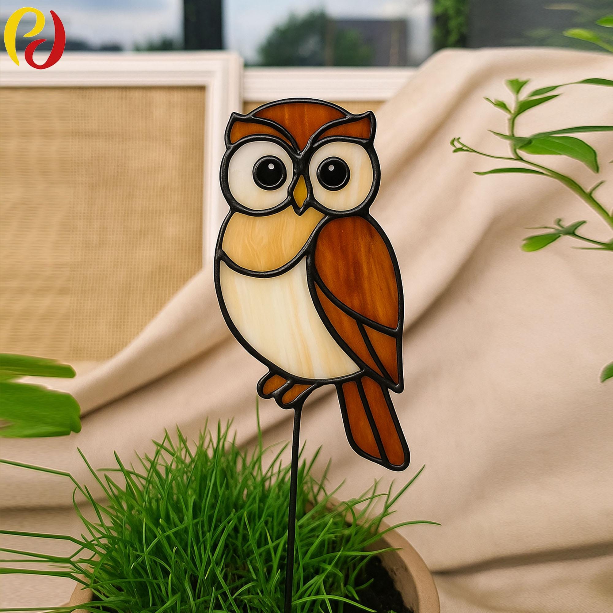 PDACE78 Pattern – Handcrafted Stained Glass Owl on a Steel Tree  | Digital PDF Template, Wire 