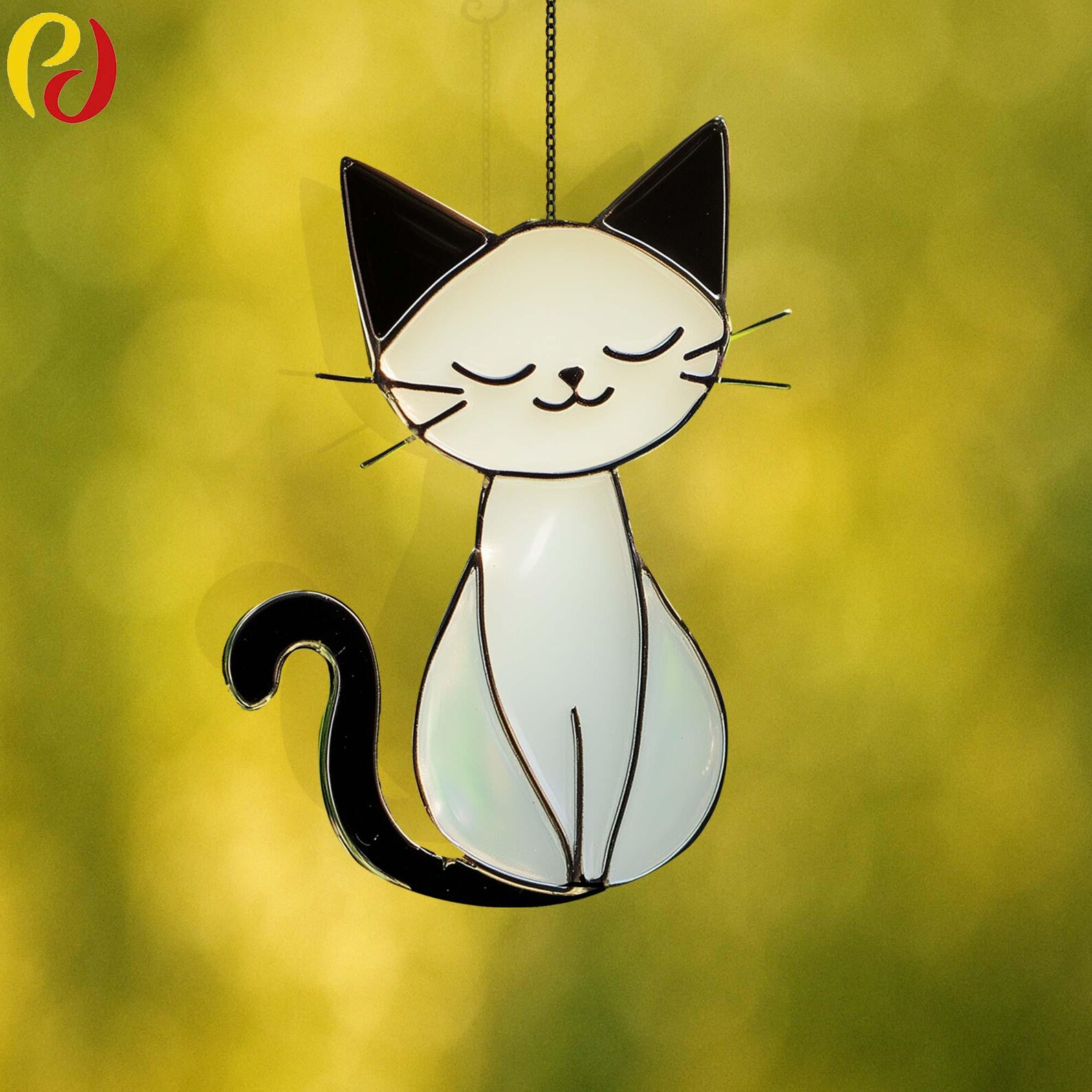 PD 338 Cat Digital Download Pattern Stained Glass , DIY Suncatcher ...